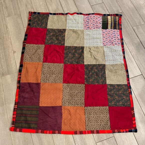 Handmade Patchwork Lap Blanket 47x39 - Picture 1 of 5